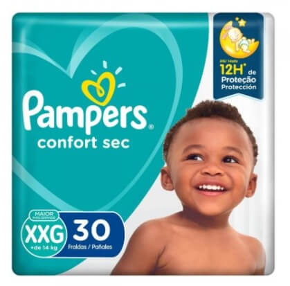 Fralda Pampers Confort Sec XXG com 30 unidades