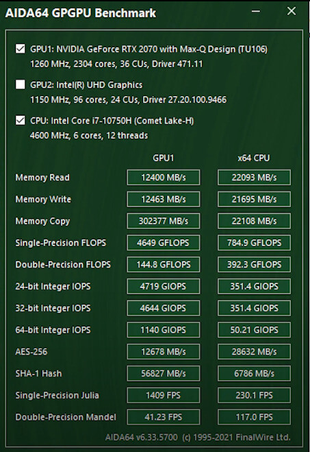 Aida64-2 Notebook Gamer TOP! Acer Predator Helios 300 i7 10750H RTX 2070 Review_An