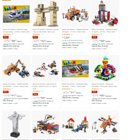 Oferta em brinquedos de montar Oferta em brinquedos de montar