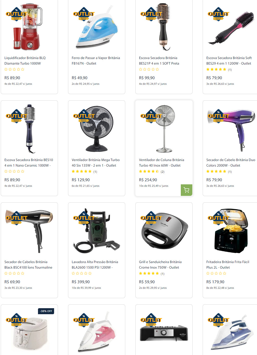 Outlet Britânia – muitos produtos em oferta! Outlet Britânia – muitos produtos em oferta!