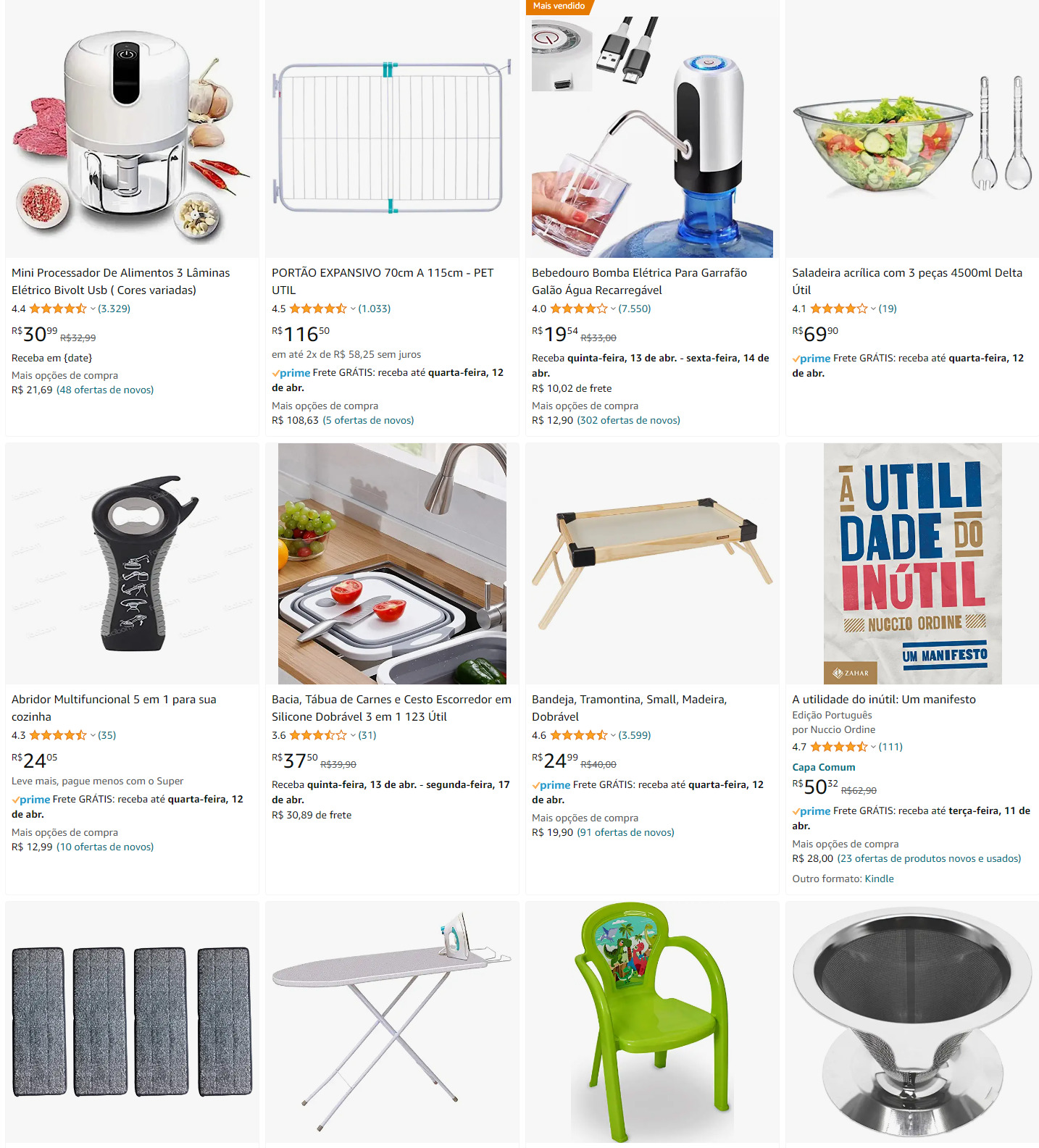 Uitilidades baratinhas